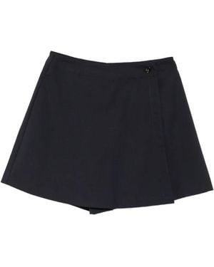 Manuel Ritz Wrap-Design Button-Fastening Skirt - Black