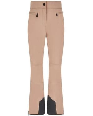 Moncler Pantalones Acampanados Con Parche Del Logo - Neutro