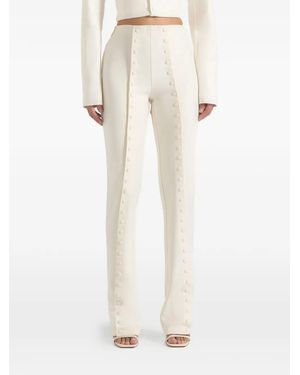 Manière De Voir Therese Tailored Button Detail Trousers - Natural