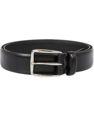 Slowear Leather-Buckle Belt - Black