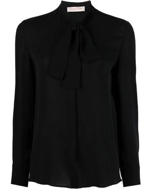 Valentino Garavani Silk Georgette Blouse - Black