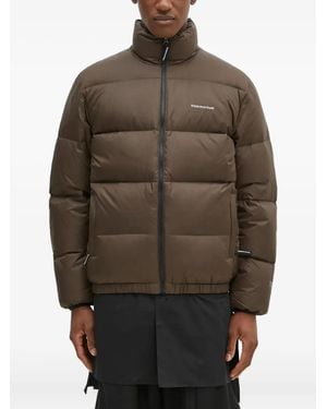 thisisneverthat Gefütterte Jacke mit Logo-Print - Braun