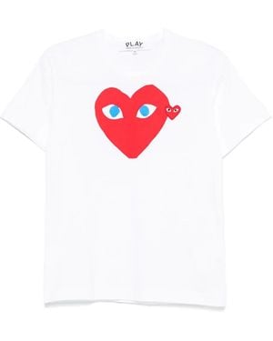 COMME DES GARÇONS PLAY ハートプリント Tシャツ - ホワイト