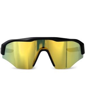 Gucci Shield-Frame Sunglasses - Yellow