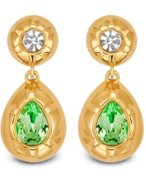 Oscar de la Renta Pendientes Largos Scramble - Blanco