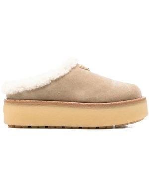 Prada Chaussons En Daim - Neutre