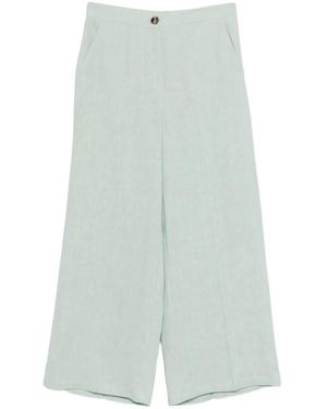 Emme Clava Button Palazzo Pants - Blue