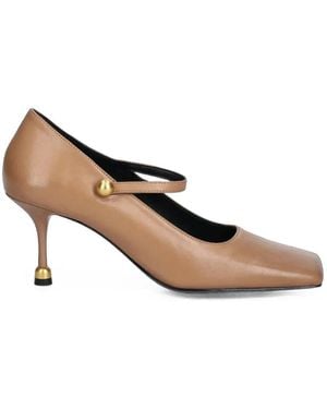 VANDA NOVAK Adela Square-Toe Pumps - Natural