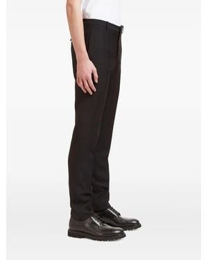 Aiezen Wool-Blend Tailored Trousers - Black