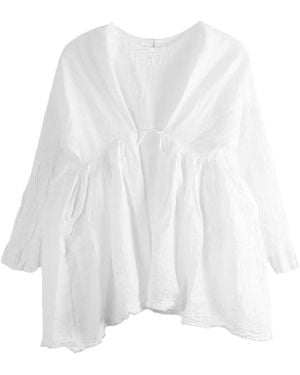 Daniela Gregis Gathered-Detail Shirt - White