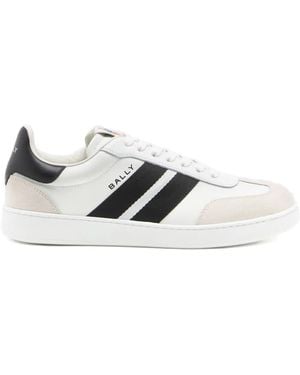 Bally Crest Low-Top Leather Trainers - Metallic