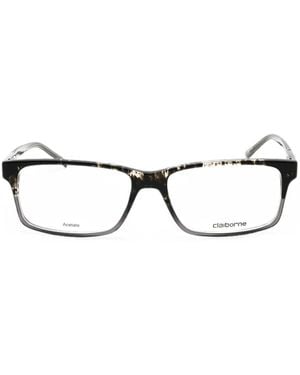 Liz Claiborne Rectangle-Frame Glasses - Black