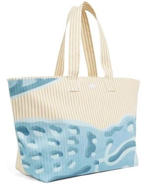 Lacoste Striped Tote Bag - Blue