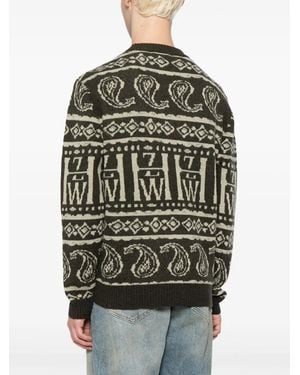 Holzweiler Dery Intarsia-Knit Jumper - Grey