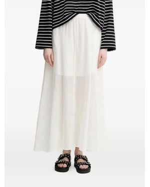 Isabelle Blanche Falda midi con cintura elástica - Negro