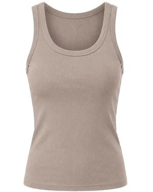 Pharaoh Cass Tanktop Aus Geripptem Strick - Braun
