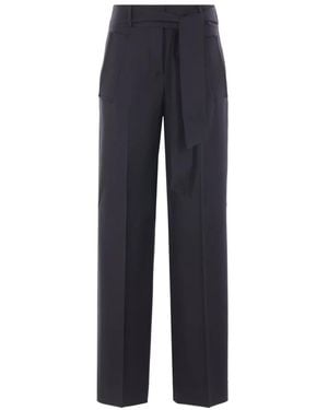 Incotex Pantaloni A Gamba Ampia Con Cintura - Blu