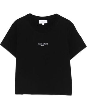 Maison Kitsuné Logo Cotton T-Shirt - Black