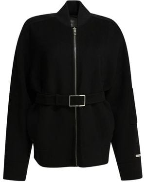 Sportmax Belted Zip-Up Jacket - Black