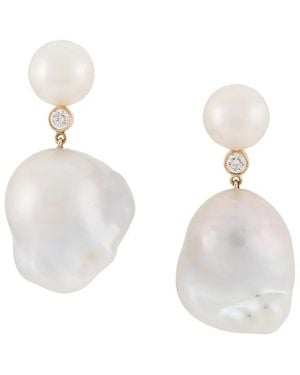 Sophie Bille Brahe Venus ダイヤモンド ピアス 14kゴールド - ホワイト