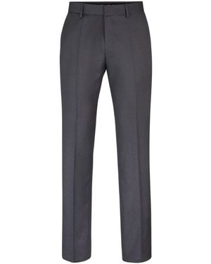 BOSS Pressed-Crease Tailored Pants - Gray