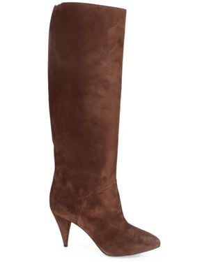 Casadei Pointed-Toe Suede Boots - Brown