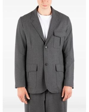 Societe Anonyme Patch-Pocket Two-Button Blazer - Grey
