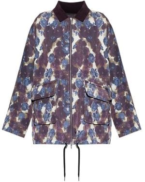 Baum und Pferdgarten Boline Floral-Print Jacket - Blue