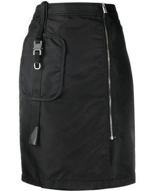 1017 ALYX 9SM Falda De Talle Alto Con Cremallera - Negro