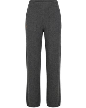 Moorer Callie Knitted Track Trousers - Grey