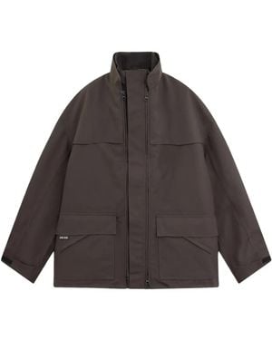 GR10K Zipped Flap-Pocket Jacket - Brown