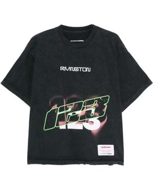 RRR123 T-Shirt Mit Grafischem Print - Schwarz