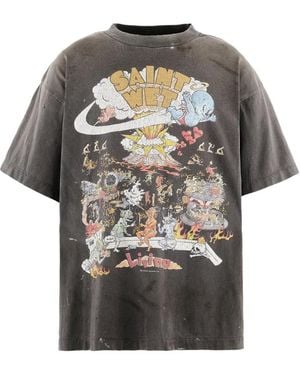 SAINT Mxxxxxx Camiseta Con Estampado Gráfico - Gris