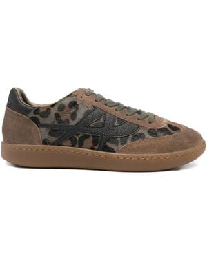 Ash Leopard-Print Sneakers - Marrone