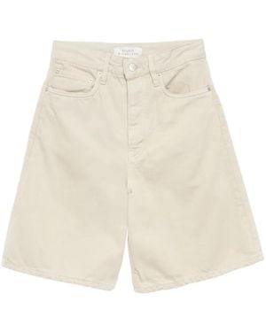 Studio Nicholson Logo-Patch Cotton-Blend Shorts - Natural
