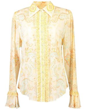 Kate Ford Blusa Fiordaliso Con Ruches - Metallizzato