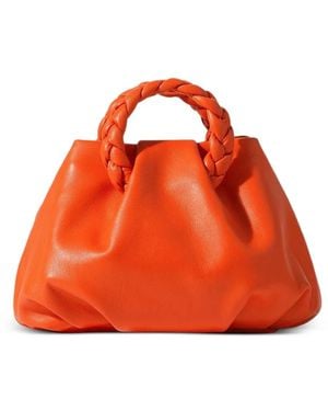 Hereu Bombon Braided-Handle Bucket Bag - Orange