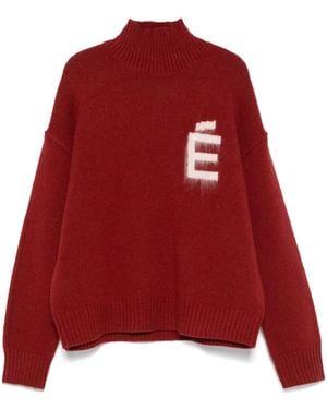 Etudes Studio Pull À Col Montant - Rouge