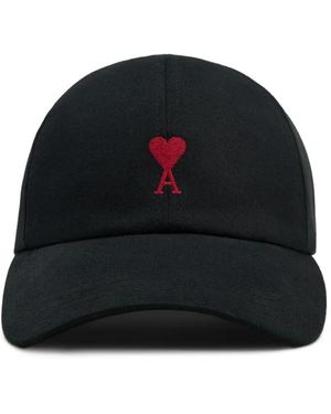 Ami Paris Ami De Coeur Baseball Cap - Black
