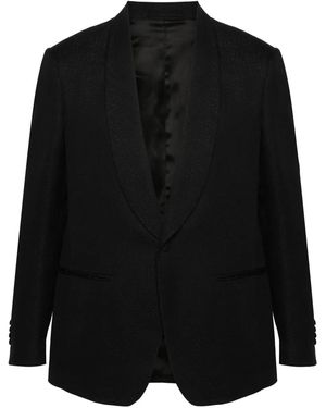 Lardini Metallic-Threading Blazer - Black
