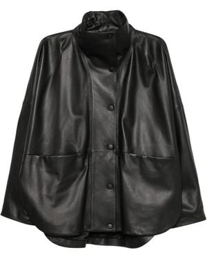 TOTEME Veste Parachute En Cuir - Black