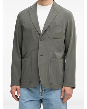 ARMANI EXCHANGE Patch-Pocket Single-Breasted Blazer - Gray