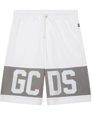 Gcds Logo-Band Track Shorts - White