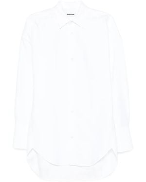 DARKPARK Long-Sleeve Curved-Hem Shirt - White