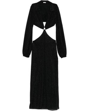 Oséree Lumiã¨Re Long Dress With Cut-Out - Black