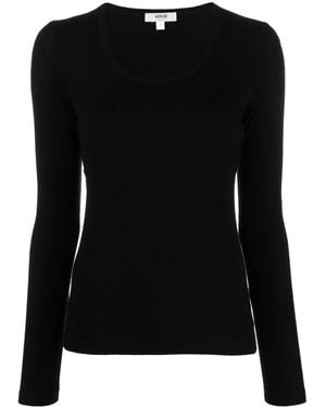 Agolde Scoop-Neck Lyocell-Blend Jumper - Black