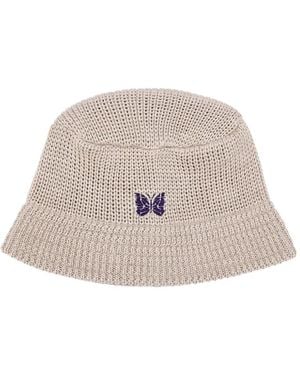 Needles Logo-Embroidered Bucket Hat - Natural