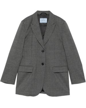 Prada Blazer Con Botones - Gris
