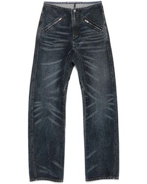Alexander Wang Rhinestone-Embellished Jeans - Blue