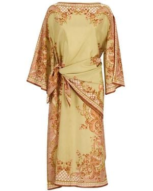 Zimmermann Paisley-Print Midi Dress - Metallic